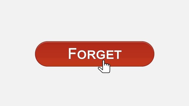 Forget web interface button clicked with mouse cursor, different color choice