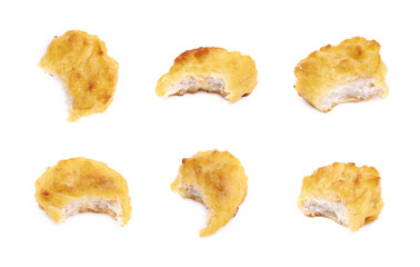 Breaded chicken nugget composition isolated