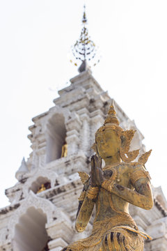 Thai angel statue in wat Banden, Chiangmai Thailand
