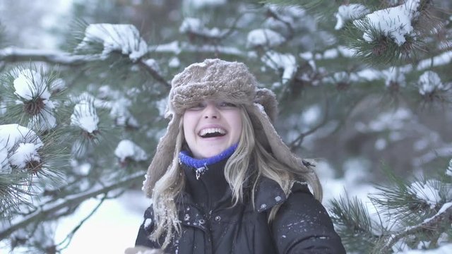 young women enjoying snow outdoors, shot on red epic