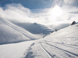 Sunny day in Kalavrita ski center