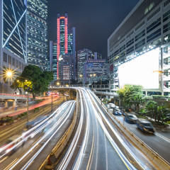 Obraz premium urban street view with cityscape in background.