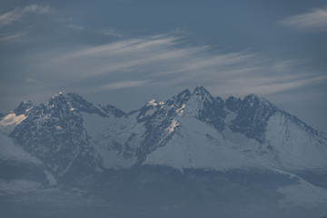 Fototapeta na wymiar Vysoke Tatry mountains in winter time