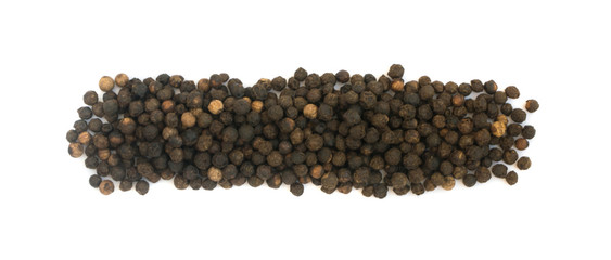 Heap of Hot Black Pepper Seeds Isolated