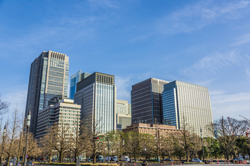 Obraz premium 東京のオフィスビル街