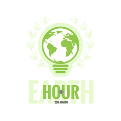 Vector Template of Earth Hour or Daylight Saving Time