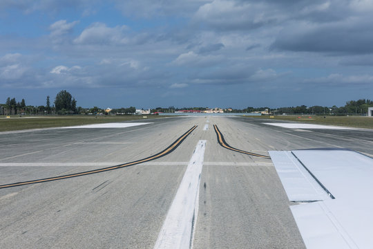 Airport runway with marking