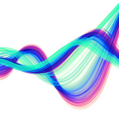 Business  template or cover  with abstract transparent waves