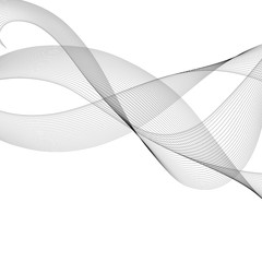 Business  template or cover  with abstract transparent waves