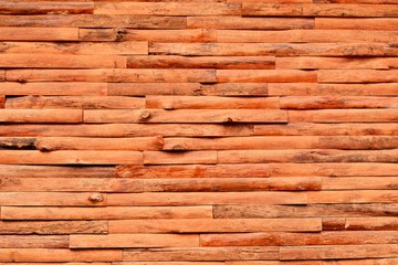 Teak Brown small plates lined up a wall for background