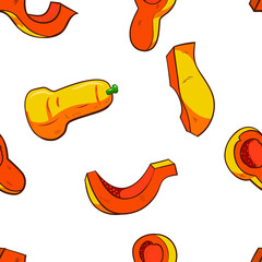 Pumpkin seamless pattern.