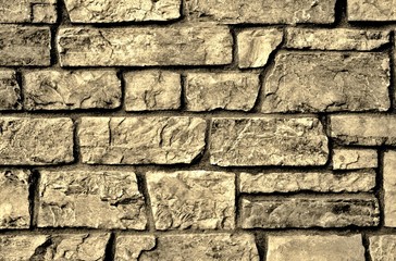 Textures and patterns of building materials made from stone, rock and brick.