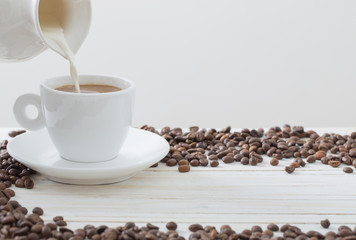 coffee beans on a white background