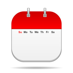 weeks on blank calendar icon