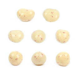 White chocolate candy ball isolated