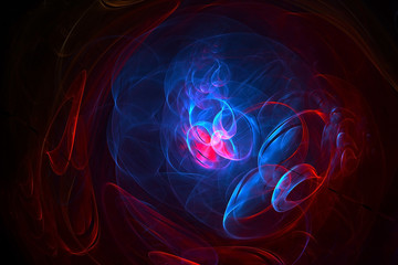 3D rendering abstract fractal light background