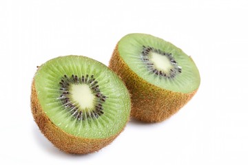 Fototapeta premium Fresh Kiwifruit on White Background