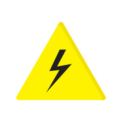 electric hazard sign isolated vector