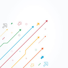 Abstract Success Concept. Growing arrows Illustration.