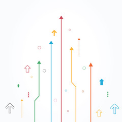 Abstract Success Concept. Growing arrows Illustration.