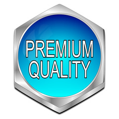 Premium Quality button - 3D illustration