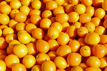 Many fresh oranges