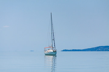 Yacht on the lake Balaton, Siofok, Hungary