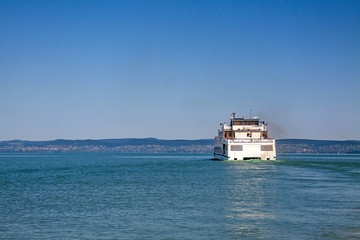 Tourist ship on the lake Balaton, Siofok, Hungary