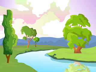 Obraz premium Vector summer background.