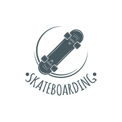 Skateboarding t-shirt design. Urban skating. Skateboard typography. Vector vintage illustration. Logo.