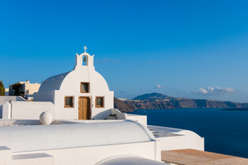 Santorini island, local chapel in Oia village