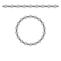 Black border and circle frame