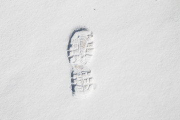 Footprints in the snow