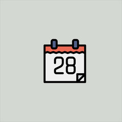 calendar icon flat design