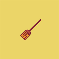 broom icon flat design