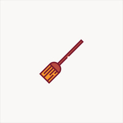 broom icon flat design
