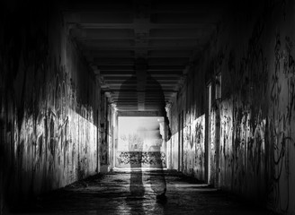 Ghost in old ruin