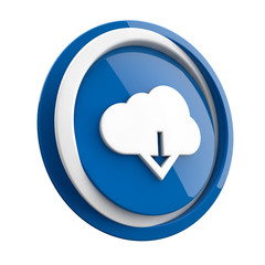 ikona plastikowa 3D niebieskie koło i pierścień