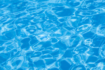 Blue ripped water in swimming pool