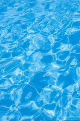 Blue ripped water in swimming pool