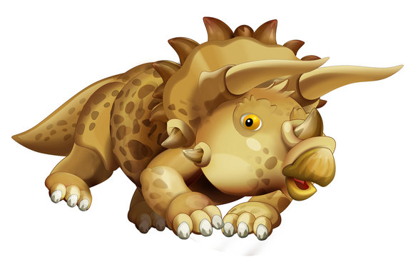 recommend clip art: cartoon happy dinosaur triceratops illustration for children