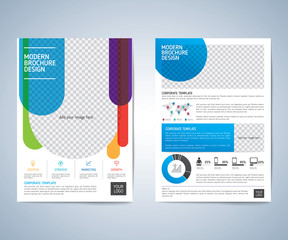 Business brochure, leaflet, flyer, annual report, cover design template. vector background. layout A4 size.