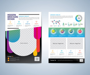 Business brochure, leaflet, flyer, annual report, cover design template. vector background. layout A4 size.