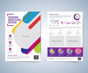 Business brochure, leaflet, flyer, annual report, cover design template. vector background. layout A4 size.