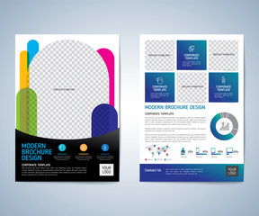 Business brochure, leaflet, flyer, annual report, cover design template. vector background. layout A4 size.