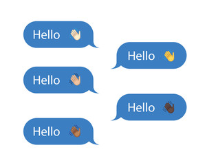 Set of SMS bubbles messages