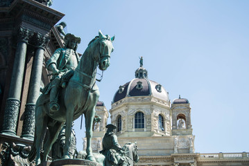VIENNA, AUSTRIA - JULY 29, 2016: A monument at Hofburg yard at the center of Vienna, Austria.