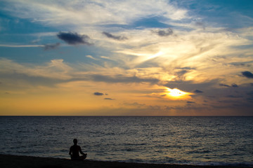 Meditation on sunset