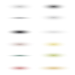 Oval shadow for tab dividers isolated on white vector set