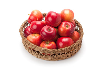 apples arranged in a basket